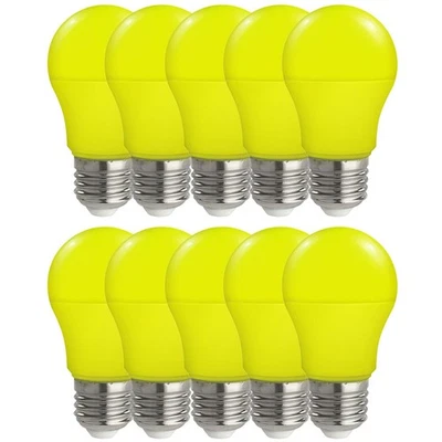 10 x Spectrum LED Leuchtmittel A50 Birnen 4,9W E27 Lampe Kugel Party Gelb 270° - Bild 1 von 2