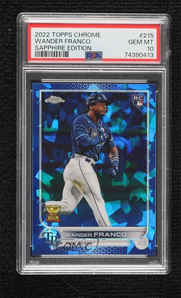2022 Topps Chrome Sapphire Edition Wander Franco #215 PSA 10 GEM MT Rookie RC - Image 1 of 2