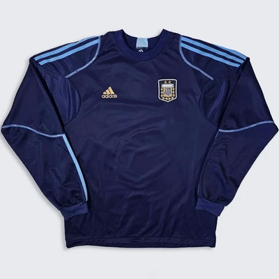 Argentina Adidas Climacool Fútbol Cuello Redondo Sudadera - Camisa Pullover Azul Foto 1 de 4