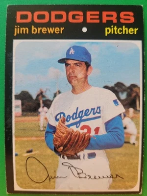 Topps Jim Brewer #549 1971 Los Angeles Dodgers EX+ Bron Vintage Sports Foto 1 de 3