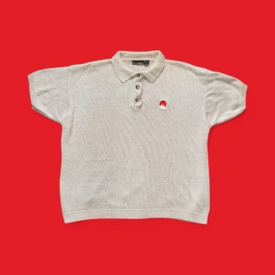 Suéter de algodón con cuello manga corta rojo Outback de colección de los años 80 talla grande S Foto 1 de 4