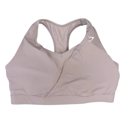 Gymshark Crossover Sports Bra Womens XXL Purple Padded Racerback Mesh - Image 1 of 4