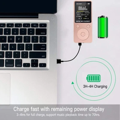 Matte 1.8in MP3 MP4 Music Player FM Recorder Non Slip Portable MP4 Player NEW - Photo 1/4