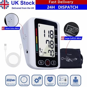 2025 Digital Blood Pressure Monitor Upper Arm w/ Voice Broadcast & large Cuff - Picture 1 of 22