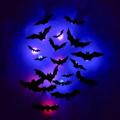 Creative 3D Bat Stickers with Lights to Set the Mood This For Halloween - Image 1 of 4