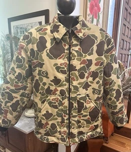 Walls Blizzard Pruf Duck Insulated Reversible Jacket Camo/Orange SZ M-R - Picture 1 of 8