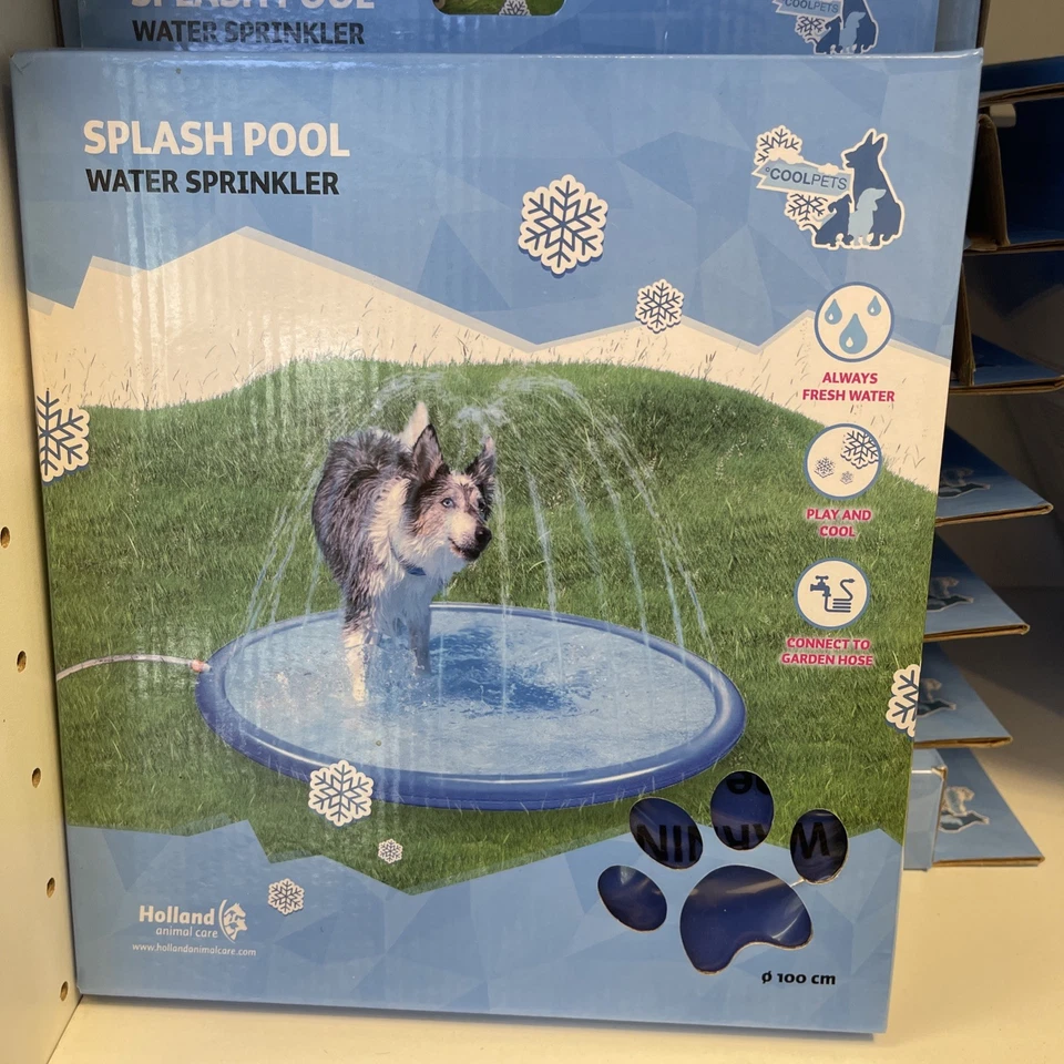CoolPets Splash Pool Water Sprinkler Wassersprinkler Wasserfontäne Hundepool - Bild 1 von 1