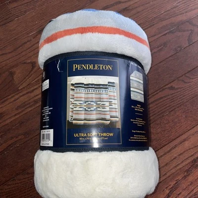 Manta suave con motivo nativo multicolor a rayas PENDLETON Saltillo 50"x70" Foto 1 de 4