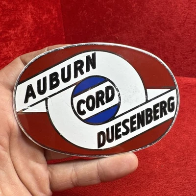 ✨ Barn Find ✨ VTG Auburn Cord Duesenberg Club Cloisonné Enamel Grille Badge - Image 1 of 4