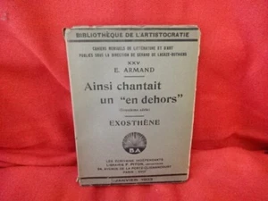 ARMAND (E.) - Ainsi chantait, Poésies.  Écrivains indépendants, Debresse, 1933. - Picture 1 of 7