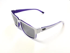 Tifosi Optics Hagen XL Sunglasses in White/Purple, w/ Smoke Lenses, #287 - Picture 1 of 11