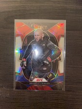 Khamzat Chimaev 2023 Panini Select UFC Concourse Red Blue Silver Prizm SP #55