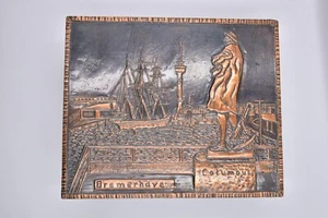 Kolumbus Kupfer Relief 8"x11,5" - Bild 1 von 1