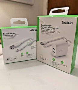 BoostCharger Dual USB-A Wall Charger 24W+Lightning Fast,+Lightening Fast - Picture 1 of 4