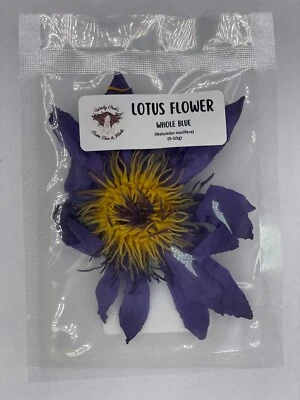 Flores de loto, flores enteras azules y amarillas para té ayuda para dormir e iluminación Foto 1 de 4