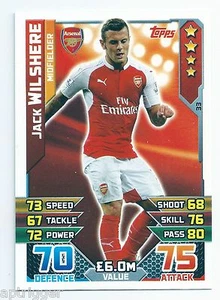 2015 / 2016 EPL Match Attax Base Card (33) Jack WILSHERE Arsenal - Picture 1 of 1