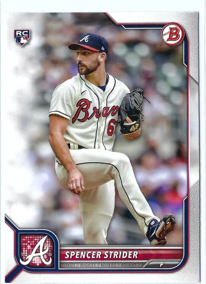 2022 Bowman Baseball base paper singles 1-100 (pick your card) - Image 1 of 1