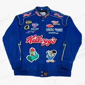 JH Design Kellogg Racing Jacket Size 2XL Chase Authentics Blue - Picture 1 of 3