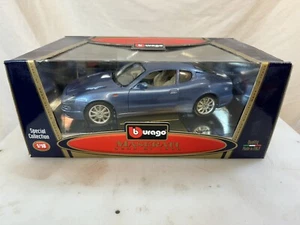 BBURAGO SPECIAL COLLECTION  1/18 SCALE MASERATI 3200 GT!! BLUE W/ TAN - Picture 1 of 5