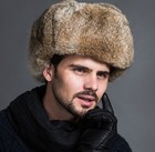 Men Winter Warm Faux Fur Cap Russian Ushanka Cossack Military Outdoor Ski Hats