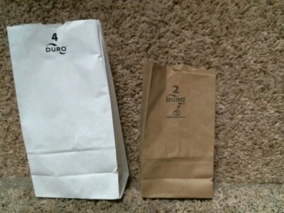 DURO 50 Bn 8x4, OR 40 Wt 9x5 Paper Bags, Gift,Food Prize,Candy Wedding Party U choose