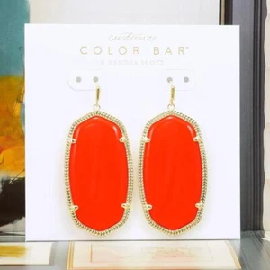 Pendientes Kendra Scott Danielle enchapados en oro rojo brillante nuevos sin etiquetas - Imagen 1 de 6