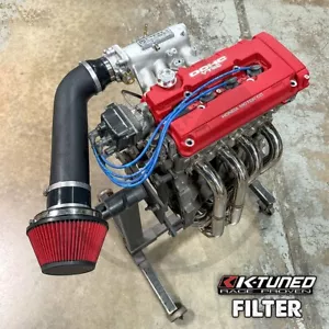 4" Inch Race Intake w K-Tuned V-Stack Filter for Honda Civic Integra B D H - Picture 1 of 9