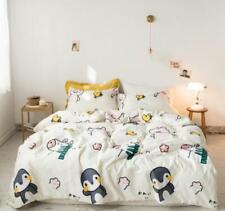 3D Cartoon Penguin ZHUA2694 Bed Pillowcases Quilt Duvet Cover Set Queen King Zoe