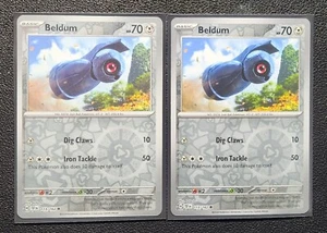 2x reverse holo Beldum 113/162 Pokemon card SV Temporal Forces common NM - Picture 1 of 1