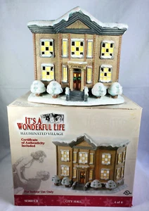Its a Wonderful Life Christmas Village City Hall in Box Bedford Falls Complete - Picture 1 of 7