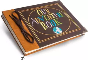 Our Adventure Book Photo Album Scrapbook Wedding Scrap Book with Sewn Words F... - Picture 1 of 11