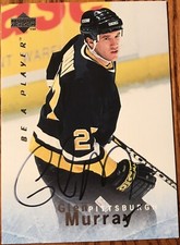 1995-96 Be A Player Autographs Glen Murray #S144 Pittsburgh Penguins