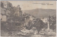 FIVIZZANO MASSA PIAZZA GARIBALDI DEVASTATA DAL TERREMOTO DEL 1920 BELLA !