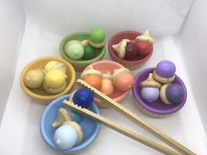 Colour Matching wooden acorns and bowls collection