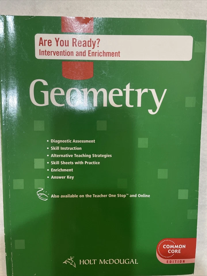 HOLT MCDOUGAL GEOMETRY: ARE YOU READY INTERVENTION & ENRICHMENT - Image 1 of 1