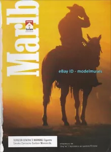 Vintage MARLBORO 1-seitige PRINT AD 1998 Cowboy Pferd Silhouette bei Sonnenuntergang Sonnenaufgang - Bild 1 von 1