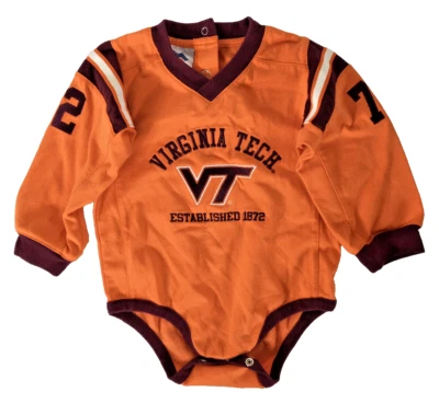 Body 18 Meses 1 Pieza Mameluco Mighty Mac VT Virginia Tech Infantil Manga Larga Foto 1 de 4