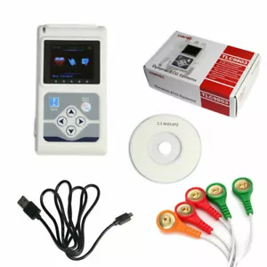 TLC9803 CONTEC Dynamic ECG System 3 Channel 24hours Holter ECG machine,software - Picture 1 of 12