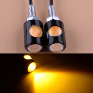 2Pcs Mini Bolt LED Motorcycle Indicator Blinker License Plate Lights - Picture 1 of 6