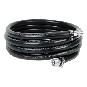 13FT 3/4" Inch ID NPT Gasoline Diesel Fuel Transfer Hose Tube with clamps Black - Picture 1 of 5