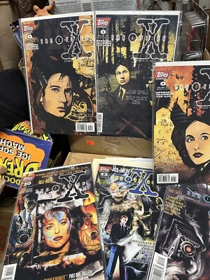 X-Files Topps комиксов #0 3 различные обложки и 20-22 все почти как новые в упаковке доска - Изображение 1 из 4