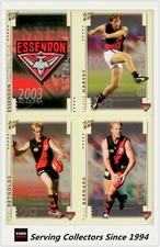2003 Select AFL XL Ultra Trading Cards Base Card Team Set Essendon (10)