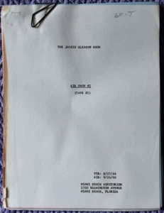 1966 " The Jackie Gleason Show " Original Screenplay Script - Picture 1 of 24