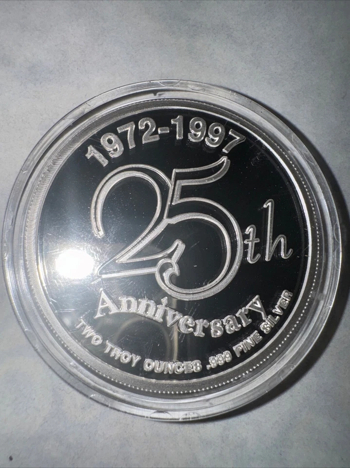 Decker Coal Mine Excel in Mining. 25 Th Anniversary (2) Troy Oz Round 1997 - Image 1 of 4