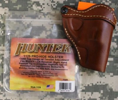 Hunter 1125 Pro-Hide Open Top Right Hand Holster Fits Ruger LCR Revolver NEW! - Image 1 of 2