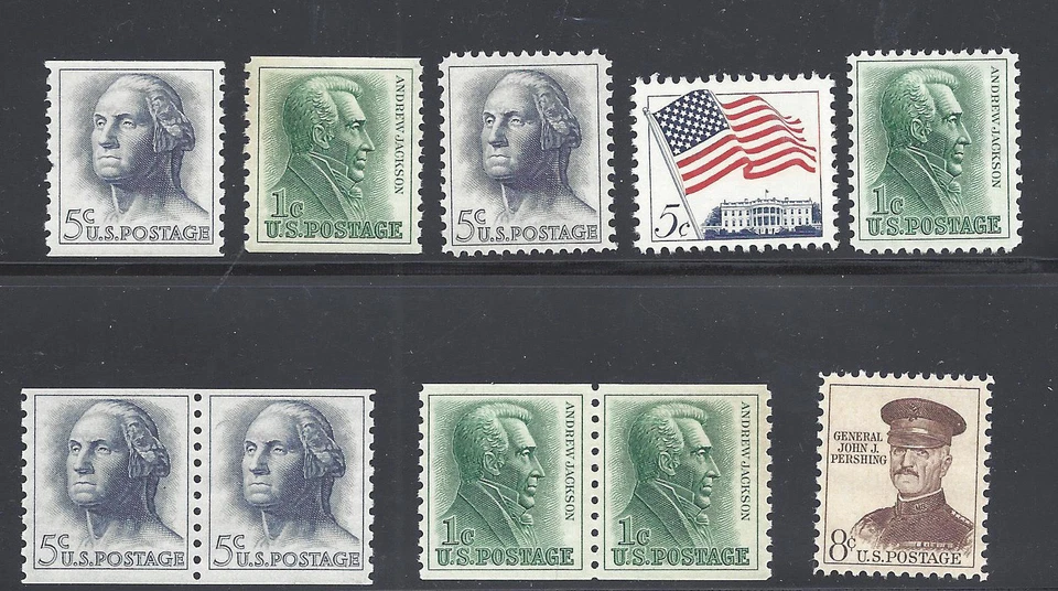 US Scott # 1208,1209,1214,1312,1225,1229 / Sheet & Coil W/Pairs Regular Issue - Image 1 of 1