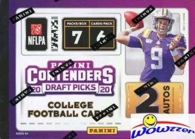 2020 Panini Contenders Draft Football Factory Sealed Blaster Box-2 AUTOGRAPHS !