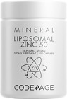Codeage Liposomal Zinc, 3-Month + Supply, Zinc Gluconate Essential Mineral Vegan