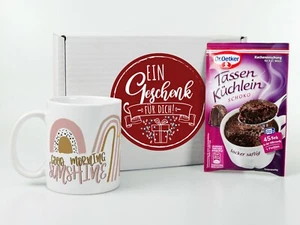 Set regalo GRAZIE tazza + torta arcobaleno + scritta confezione regalo bambini ragazze - Foto 1 di 6