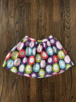 迷你紧身女孩 9 - 10 岁多色花卉 A 字迷你裙带丝绸衬里 — 第 1/4 张图片